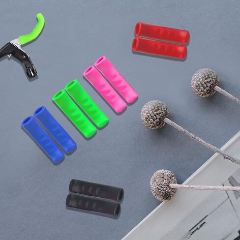 5 Pairs Bicycle Brake Lever Silicone Cover, 5 Colors Anti-Slip Brake Handle Silicone Sleeve for Mountain Road Bike Brake Cover. in Kuwait