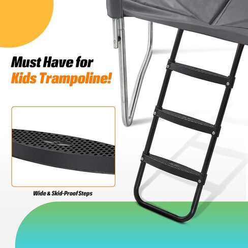Exacme 7X10 8X12 Foot Rectangle Trampoline for Kids, Double Enclosure Openings, Small Outdoor Rectangular Trampoline with Enclosure Net, 4 Wind Stakes, Storage Bag, 330LB Capacity in Saudi Arabia