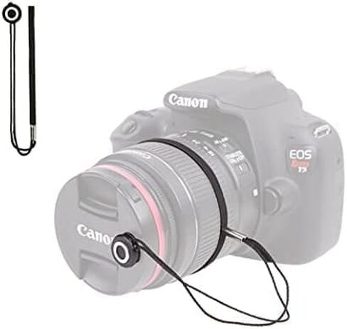 Acuvar Camera Lens Cap Keeper Lens Cap Holder Prevent Lens Cap Lost for DSLR SLR Camera Canon/Nikon/Sony/Panasonic/Fujifilm Camera with Microfiber Cleaning Cloth (8 Pack) in Saudi Arabia