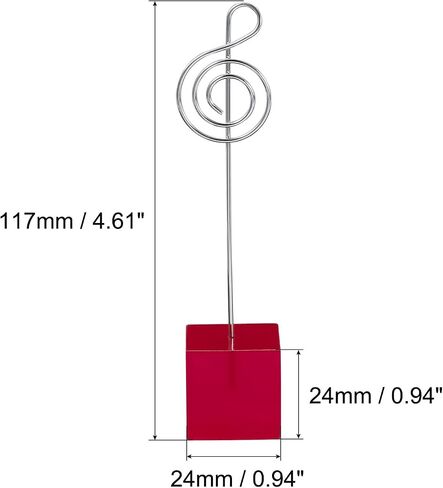 PATIKIL Resin Cube Base Picture Card Holder, 3 Pack Note Shape Metal Clip Wire Clip Note Table Stand Holder for Party Meeting Wedding Displaying, Purple in Saudi Arabia