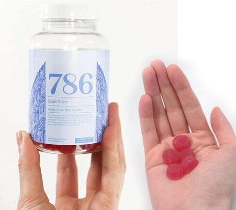 786 Biotin Boost Vitamins - Halal Gummy Vitamins for Hair, Skin & Nails - Vegan, Gluten-Free, 10,000mcg Per Serving [Highest Potency] in Saudi Arabia