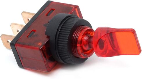 12V DC 20A Two Position ON/Off 3P SPST 0.47" Mount Illuminated Flick Toggle Switch for Car Boat Marine Auto Motorcycle Pack of 4 (Mix Color) in Kuwait