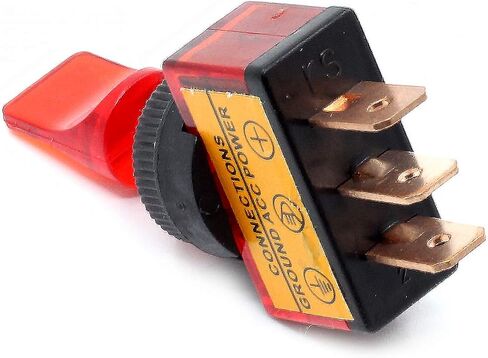 12V DC 20A Two Position ON/Off 3P SPST 0.47" Mount Illuminated Flick Toggle Switch for Car Boat Marine Auto Motorcycle Pack of 4 (Mix Color) in Kuwait