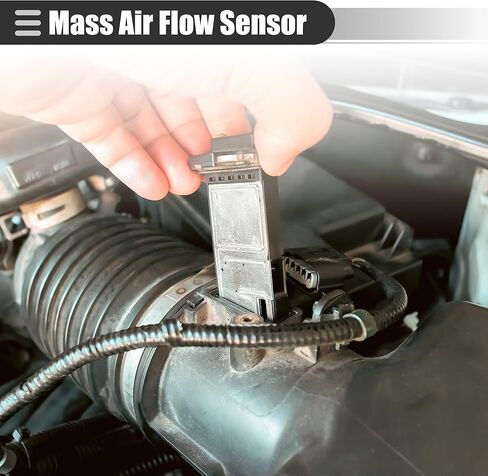 مقياس مستشعر تدفق الهواء Motoforti، استبدال تدفق الهواء بمستشعر MAF، لسيارة Ford F-150 1999-2003، بلاستيك، رقم XL3F12B579BA، أسود in Kuwait