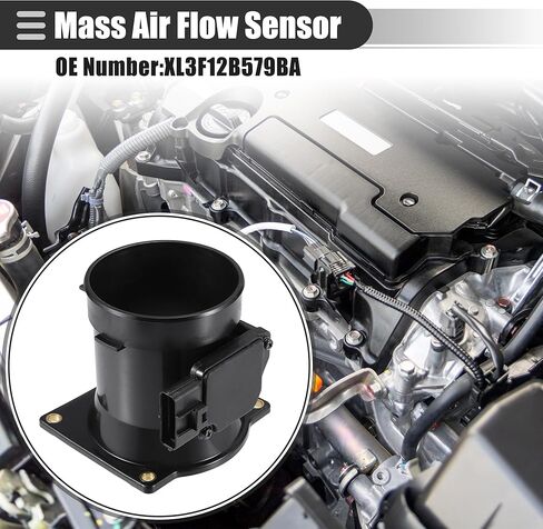 مقياس مستشعر تدفق الهواء Motoforti، استبدال تدفق الهواء بمستشعر MAF، لسيارة Ford F-150 1999-2003، بلاستيك، رقم XL3F12B579BA، أسود in Kuwait