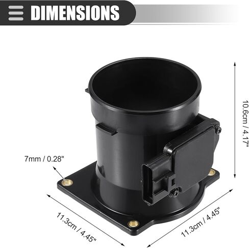 مقياس مستشعر تدفق الهواء Motoforti، استبدال تدفق الهواء بمستشعر MAF، لسيارة Ford F-150 1999-2003، بلاستيك، رقم XL3F12B579BA، أسود in Kuwait