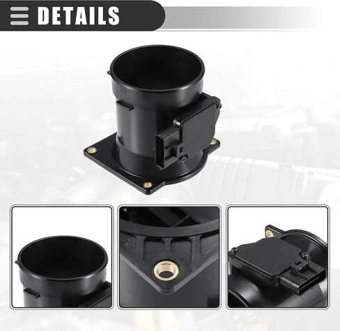 مقياس مستشعر تدفق الهواء Motoforti، استبدال تدفق الهواء بمستشعر MAF، لسيارة Ford F-150 1999-2003، بلاستيك، رقم XL3F12B579BA، أسود in Kuwait