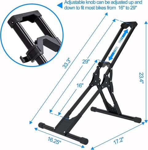 Adjustable Bicycle Storage Stand Bike Floor Parking Rack Bike Holder Fit All Mountain & Road Bikes Steady Wheel Holder Indoor Outdoor Cycling Storage Organizer Apartment Garage Cycle Tires Holder in Saudi Arabia