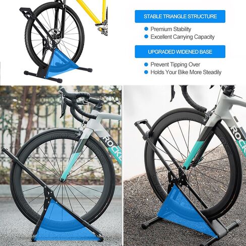 Adjustable Bicycle Storage Stand Bike Floor Parking Rack Bike Holder Fit All Mountain & Road Bikes Steady Wheel Holder Indoor Outdoor Cycling Storage Organizer Apartment Garage Cycle Tires Holder in Saudi Arabia