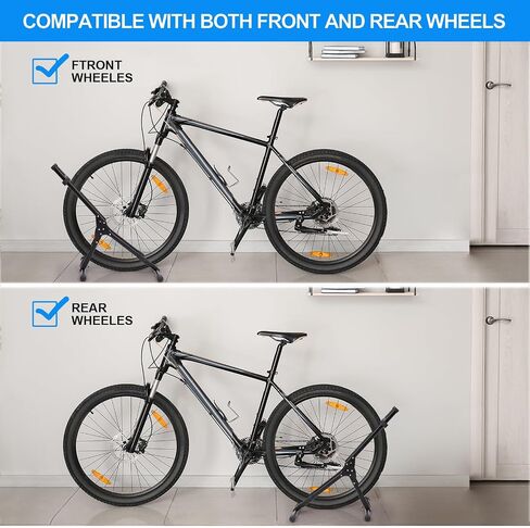 Adjustable Bicycle Storage Stand Bike Floor Parking Rack Bike Holder Fit All Mountain & Road Bikes Steady Wheel Holder Indoor Outdoor Cycling Storage Organizer Apartment Garage Cycle Tires Holder in Saudi Arabia