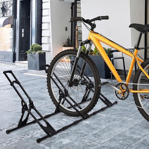 Adjustable Bicycle Storage Stand Bike Floor Parking Rack Bike Holder Fit All Mountain & Road Bikes Steady Wheel Holder Indoor Outdoor Cycling Storage Organizer Apartment Garage Cycle Tires Holder in Saudi Arabia