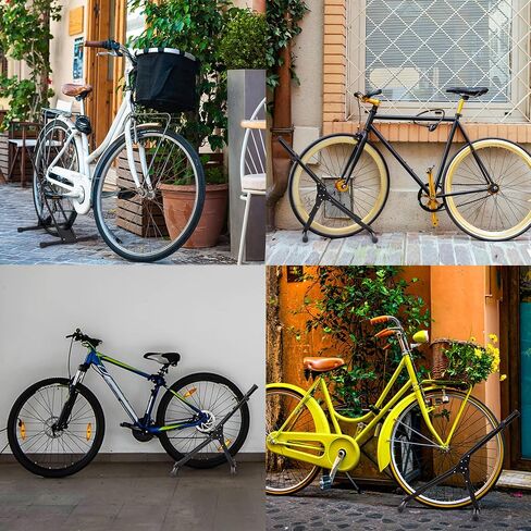 Adjustable Bicycle Storage Stand Bike Floor Parking Rack Bike Holder Fit All Mountain & Road Bikes Steady Wheel Holder Indoor Outdoor Cycling Storage Organizer Apartment Garage Cycle Tires Holder in Saudi Arabia