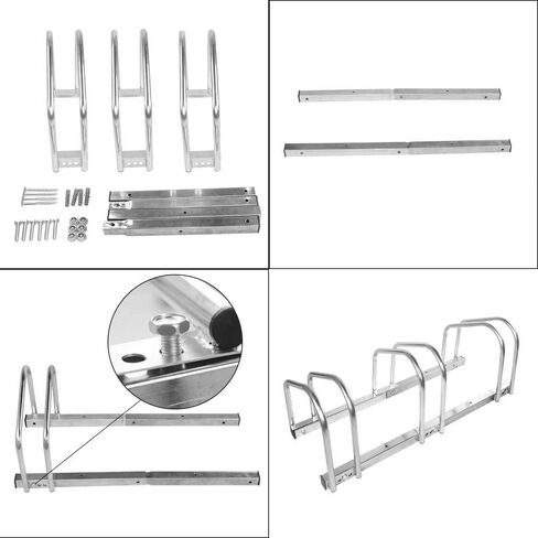 أدوات منزلية 3 أرضية للدراجات، حامل تخزين قابل للتعديل، رف الدراجة، مرآب للسيارات in Kuwait