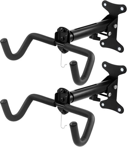 Cyfie Bike Rack Wall Mount Hanger, Horizontal Bicycle Garage Storage Hooks Indoor Bike Holder for Haning Mountain Road Bike in Apartment (2 Pack) in Saudi Arabia