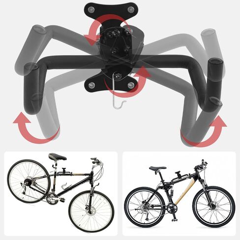 Cyfie Bike Rack Wall Mount Hanger, Horizontal Bicycle Garage Storage Hooks Indoor Bike Holder for Haning Mountain Road Bike in Apartment (2 Pack) in Saudi Arabia