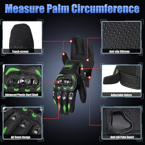1 Pair Unisex Sports Motorbike Riding Gloves Full Finger Protective Touch Screen Gloves in Saudi Arabia