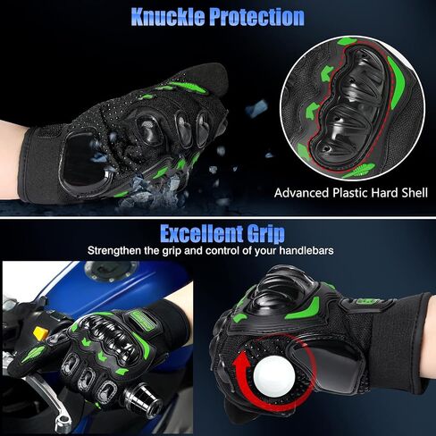 1 Pair Unisex Sports Motorbike Riding Gloves Full Finger Protective Touch Screen Gloves in Saudi Arabia