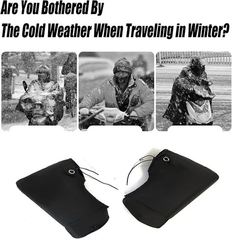 قفازات مقود الدراجة النارية - بطانة حرارية مقاومة للماء، قفازات مقود دراجة نارية سميكة للغاية لركوب الدراجات النارية في الطقس البارد، وقفازات ATV مقاومة للرياح وقفازات سكوتر in Kuwait