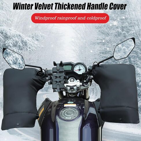 قفازات مقود الدراجة النارية - بطانة حرارية مقاومة للماء، قفازات مقود دراجة نارية سميكة للغاية لركوب الدراجات النارية في الطقس البارد، وقفازات ATV مقاومة للرياح وقفازات سكوتر in Kuwait