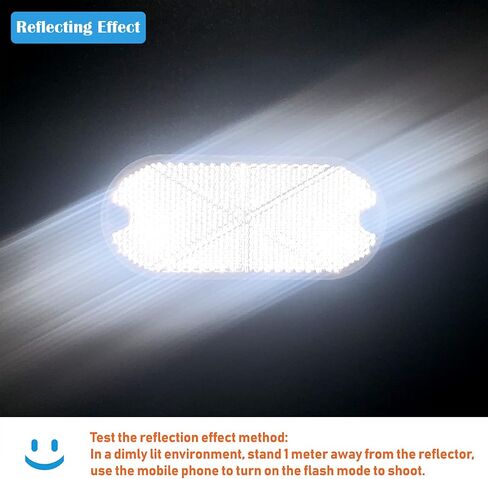 E-Mark / 4A / CCC 2pcs Oval Reflector Self Adhesive Stick on Screw on Trailer Driveway Mailbox (Amber) in Kuwait