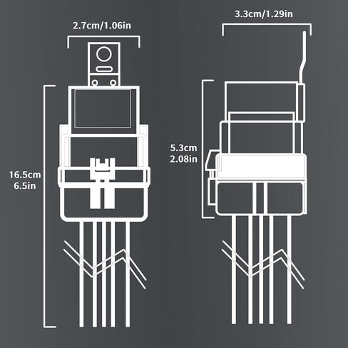 4-PIN 40/30 AMP 12 V DC مجموعة أدوات التتابع المقاومة للماء - أسلاك نحاسية معلب شديدة التحمل 12 AWG، مرحلات السيارات للقوارب ومروحة السيارات 4-PIN SPST 12V مجموعة تسخير مرحل السيارات in Kuwait
