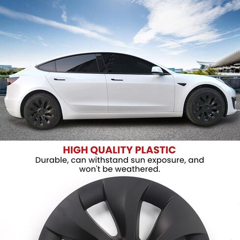 ROADARMOUR (الأعمال التجارية الأمريكية) FitsTesla Model Y، غطاء عجلة Hubcap أسود غير لامع مقاس 19 بوصة (4 قطع) تحسين طويل المدى طراز Uberturbine 2017-2023 نموذج Y استبدال العجلة الهوائية من HOMELAND HARDWARE in Kuwait