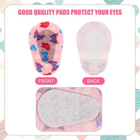 60pcs Eye Patches for Kids, Cartoon Adhesive Eye Pods Post Cute Summer Light Blocking Breathable Cotton Eye Pad for Child Amblyopia and Cross Eye, Lazy Eyes in Saudi Arabia