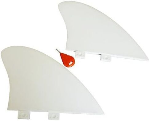 Nylon Flex Big Twin Fin Set FCS fin 2pcs per Set in White Colour FKGF-BT2 in Kuwait