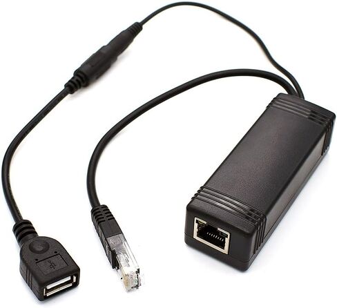 موزع Micro USB نشط 5 فولت IEEE 802.3af PoE لطاقة USB عن بعد عبر إيثرنت إلى الأجهزة اللوحية أو Dropcam أو Nest Cam أو Raspberry Pi، يستخدم مع مفاتيح PoE 10/100M أو حاقن PoE in Kuwait