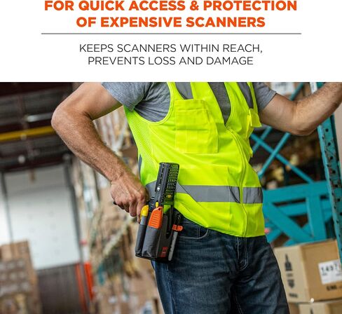 Ergodyne Squids 5541 Barcode Scanner Holster Pouch for Gun Grip Mobile Computers, Holder for Handheld Bar Code Scanners, Belt Clip Attachment Small in Saudi Arabia
