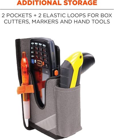 Ergodyne Squids 5541 Barcode Scanner Holster Pouch for Gun Grip Mobile Computers, Holder for Handheld Bar Code Scanners, Belt Clip Attachment Small in Saudi Arabia