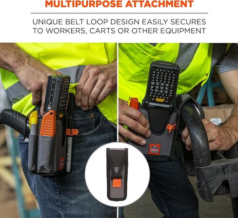 Ergodyne Squids 5541 Barcode Scanner Holster Pouch for Gun Grip Mobile Computers, Holder for Handheld Bar Code Scanners, Belt Clip Attachment Small in Saudi Arabia