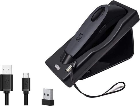 Bluetooth Wireless Handheld Barcode Scanner with Base 2.4G Wireless+USB Wired 1D 2D Barcode Scanner QR PDF417 Data Matrix UPC Rechargeable Bar Code Scanner for Laptops/PC/Android/Apple iOS in Saudi Arabia