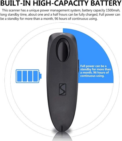 Bluetooth Wireless Handheld Barcode Scanner with Base 2.4G Wireless+USB Wired 1D 2D Barcode Scanner QR PDF417 Data Matrix UPC Rechargeable Bar Code Scanner for Laptops/PC/Android/Apple iOS in Saudi Arabia