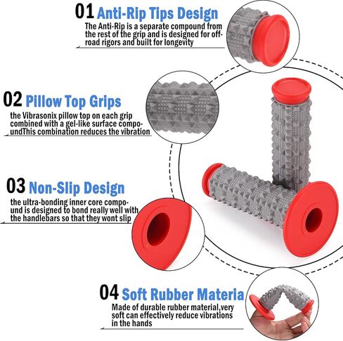 1 1/8 مقود سميك مع دعامات مقابض للقضيب. تناسب RAPTOR700 TBR7 YZ85 CR85 RM250 CRF250 YZ250 KX250 وما إلى ذلك. الدراجة الترابية ATV (أسود + أبيض) in Kuwait