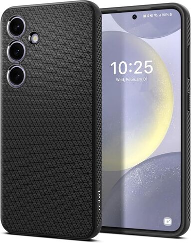 Spigen Liquid Air مصمم لحافظة Galaxy S24 (2024)، [حماية من الدرجة العسكرية] - أسود مطفي in Kuwait