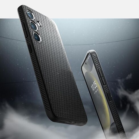 Spigen Liquid Air مصمم لحافظة Galaxy S24 (2024)، [حماية من الدرجة العسكرية] - أسود مطفي in Kuwait