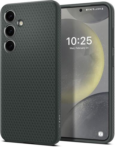 Spigen Liquid Air مصمم لحافظة Galaxy S24 (2024)، [حماية من الدرجة العسكرية] - أسود مطفي in Saudi Arabia