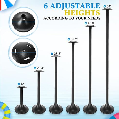 Boat Cover Support Pole System, 2 Pcs Waterproof Boat Covers and 2 Pcs Adjustable Boat Cover Support Poles, Height 12''-54'', Boat Cover with Support Poles for Pedal Pontoon Boat, Black in Saudi Arabia