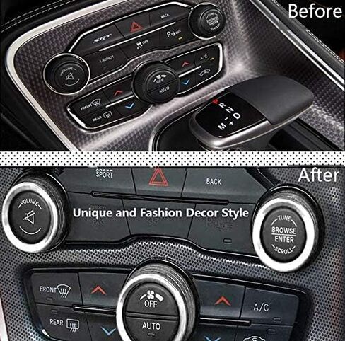 Climate Control Knob Covers for Dodge Charger,Challenger - Billet Aluminum HVAC A/C Radio Tuner Knob Button Switch Trim Cover Compatible with Dodge Charger/Challenger (2015-UP) - Pink in Saudi Arabia