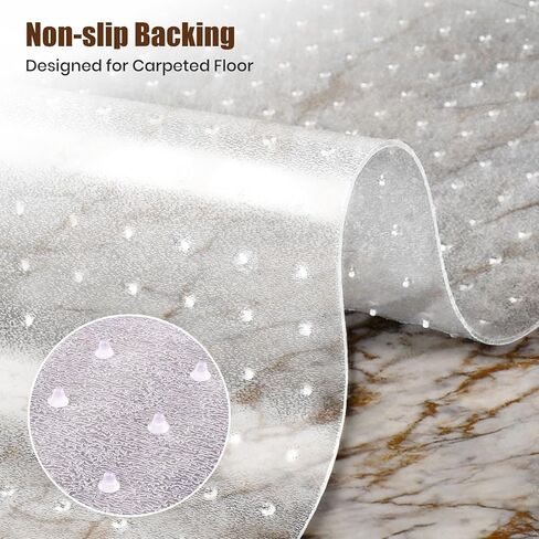Floor Mat for Office Chair on Carpet,Non-Slip rug 36" X 47" with Lip,Transparent Plastic Carpet Protector, Heavy Duty Desk Rug for Rolling Chair,Gaming Chair Mat for Carpet,Easy to Clean in Kuwait