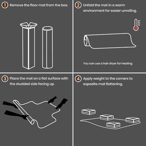 Floor Mat for Office Chair on Carpet,Non-Slip rug 36" X 47" with Lip,Transparent Plastic Carpet Protector, Heavy Duty Desk Rug for Rolling Chair,Gaming Chair Mat for Carpet,Easy to Clean in Kuwait