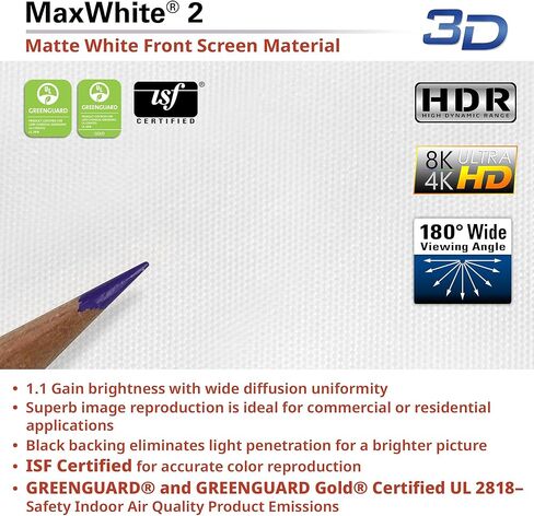 دليل شاشات النخبة B 110 بوصة شاشة عرض قابلة للسحب يدويًا 4K 8K 3D Ultra HDR HD جاهزة للمسرح المنزلي شاشة عرض ألعاب الأفلام، M110H in Saudi Arabia