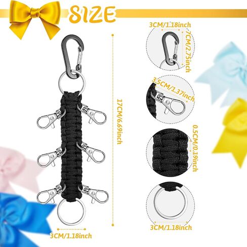 3 Pieces Cheer Bow Holder Girls Cheer Bow Hanger Cheerleading Keychain Bows Cheer Keychain Cheer Bow Accessories for Teen Girls High School College Sports in Saudi Arabia