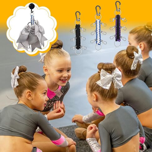 3 Pieces Cheer Bow Holder Girls Cheer Bow Hanger Cheerleading Keychain Bows Cheer Keychain Cheer Bow Accessories for Teen Girls High School College Sports in Saudi Arabia