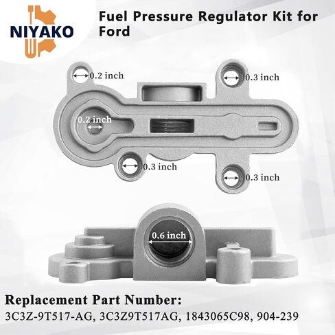 6.0L Blue Spring Kit Upgrade Fuel Pressure Regulator Kit Replacement # 𝟗𝟎𝟒-𝟐𝟑𝟗 𝟑𝐂𝟑𝐙-𝟗𝐓𝟓𝟏𝟕-𝐀𝐆 𝟑𝐂𝟑𝐙𝟗𝐓𝟓𝟏𝟕𝐀𝐆 Fit 2003-2007 Excursion F250 F350 F450 F550 in Saudi Arabia