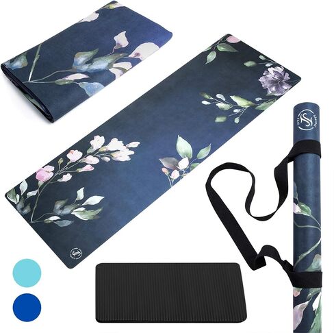 June & Juniper Travel Yoga Mat Foldable Lightweight - Thin Light Non-Slip Travel Yoga Mat Eco in Saudi Arabia