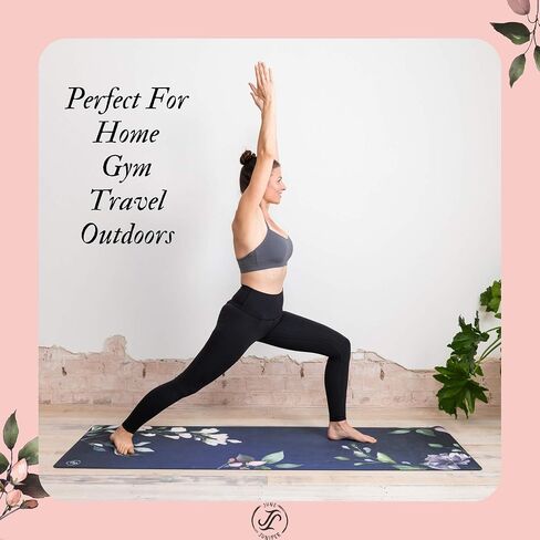 June & Juniper Travel Yoga Mat Foldable Lightweight - Thin Light Non-Slip Travel Yoga Mat Eco in Saudi Arabia