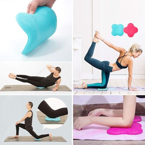 Yoga Knee Pad Support for Yoga and Pilates Excercise, Cushion for Knees,Elbow and Head（ 2 packs） (Black) in Saudi Arabia