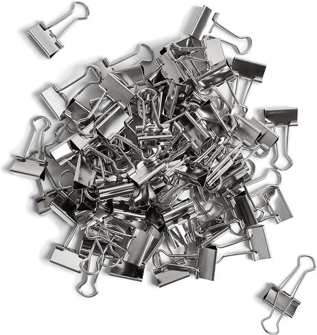 U Brands Small Binder Clips, Metallic Silver, Office Organization Supplies, 19mm, 72 Count in Saudi Arabia